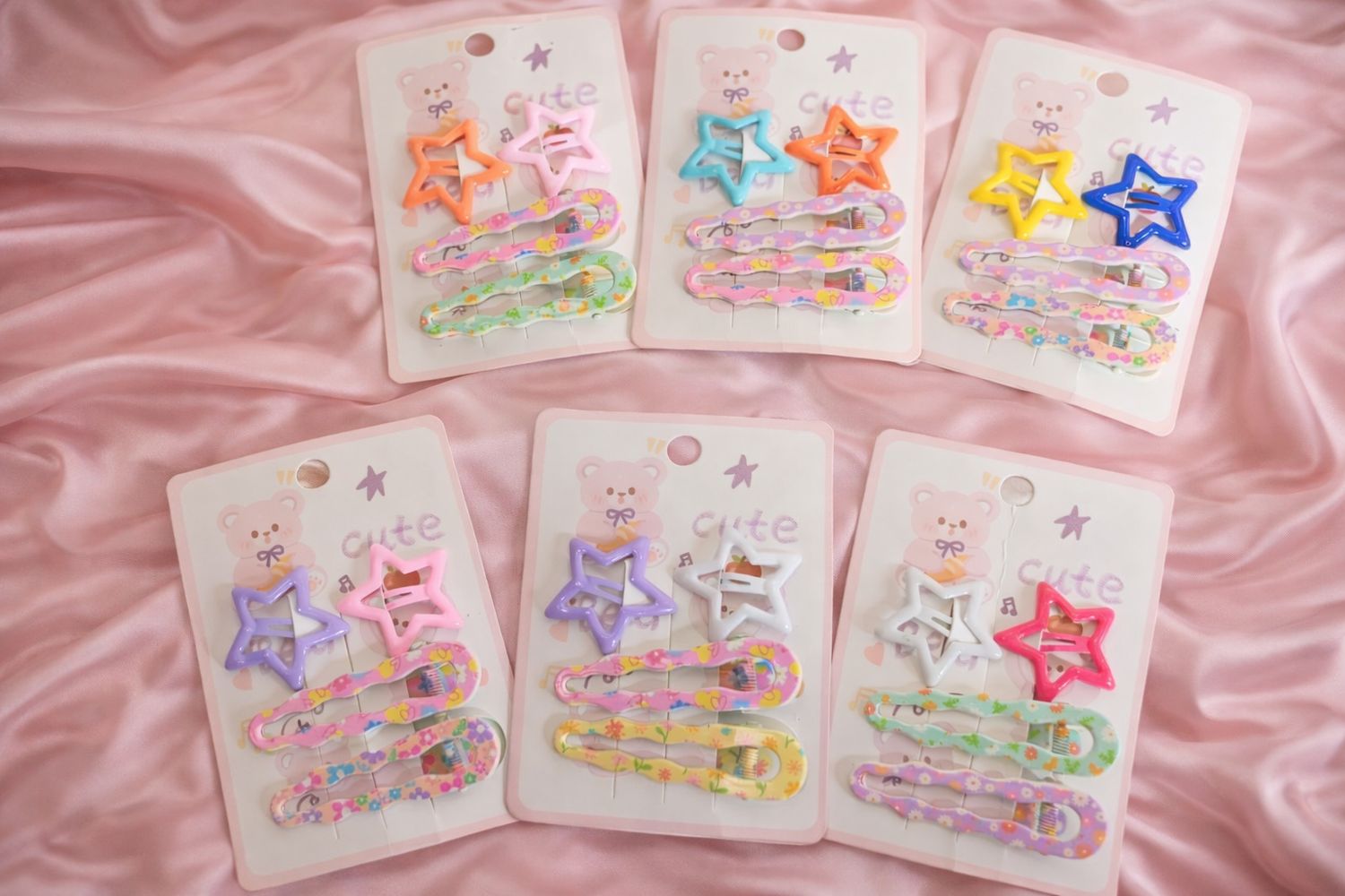 Docena Pasadores surtidos estrellas y grandes