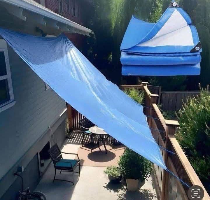 Lona 3x4 metros con argollas color azul