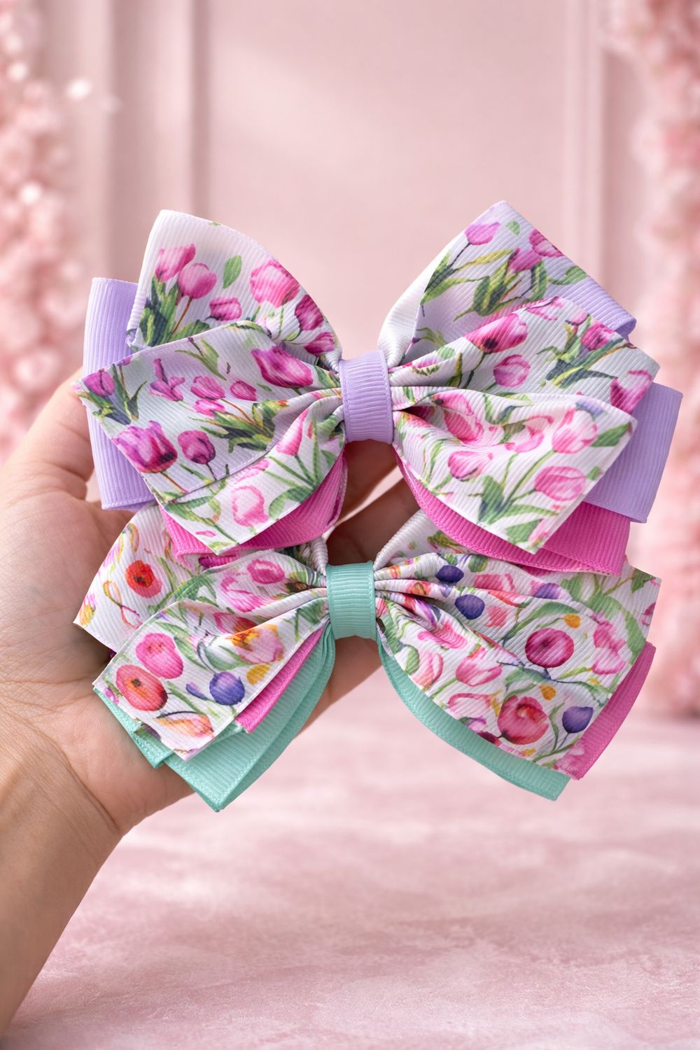 Docena Moño Estampados Tulipán