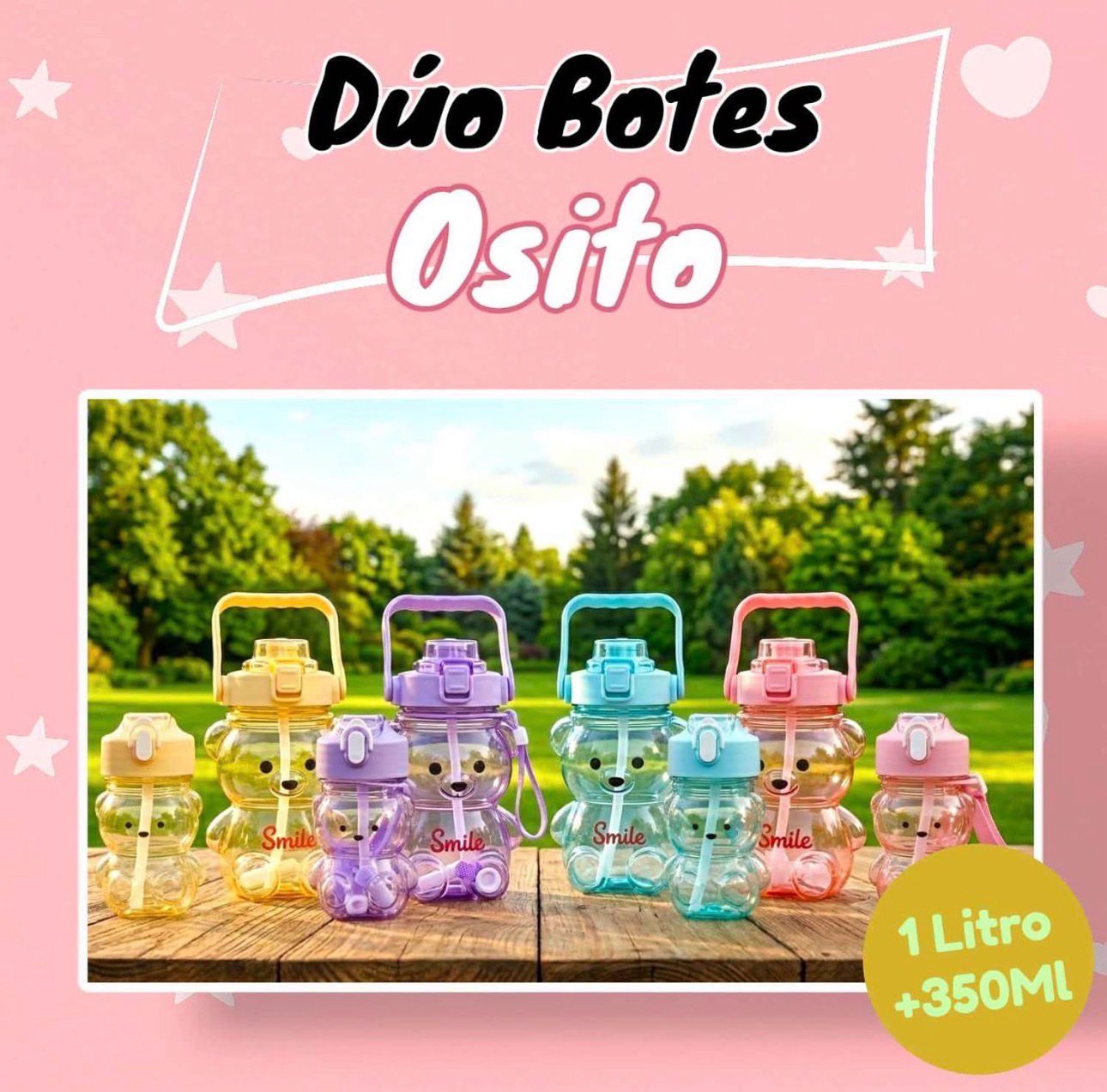 Botella osito Dúo color se envía al azahar