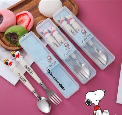 Set de Cubiertos Snoopy Cuchara y tenedor