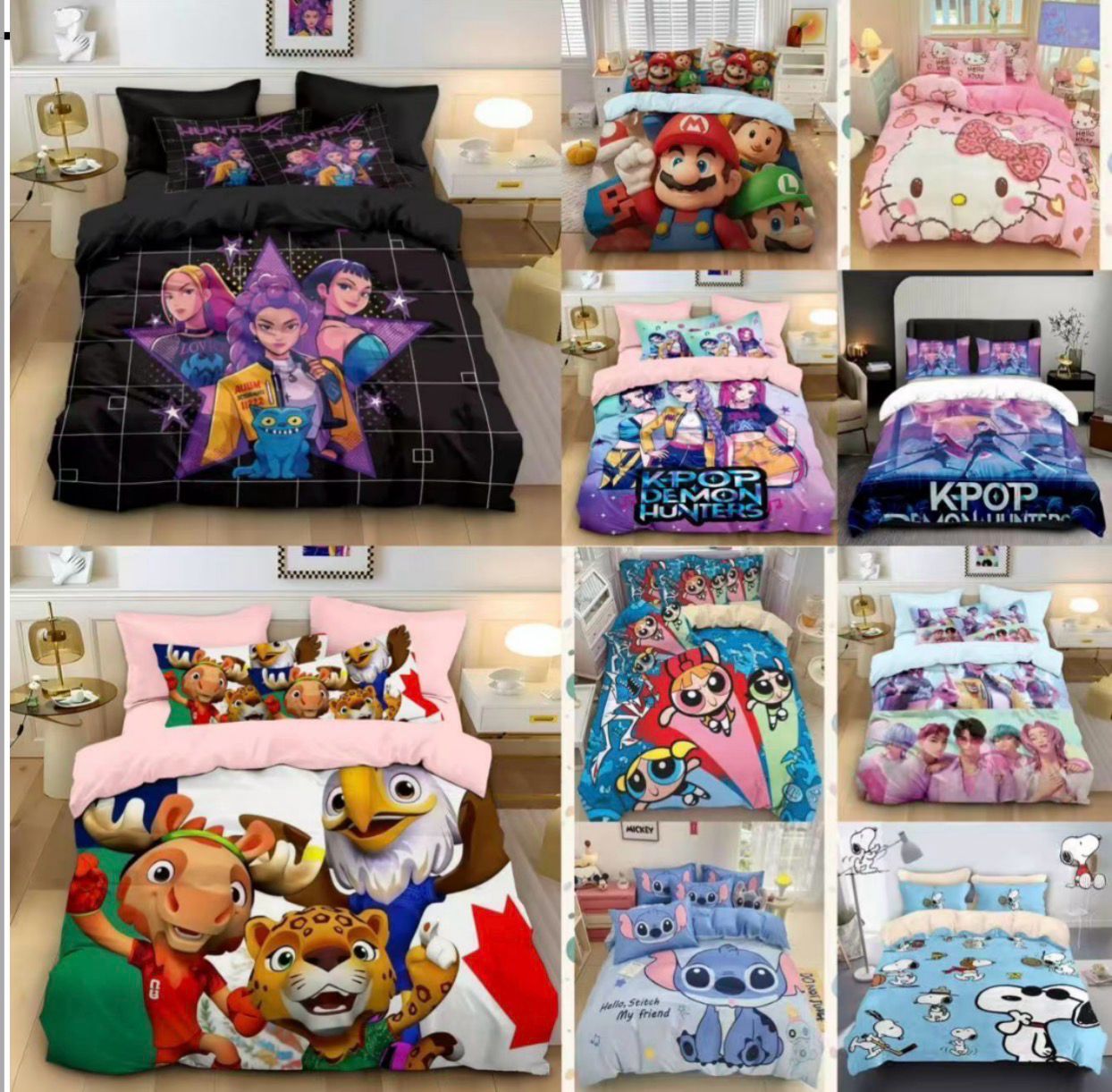 Funda Duvet Personajes surtido | Juego 4 piezas