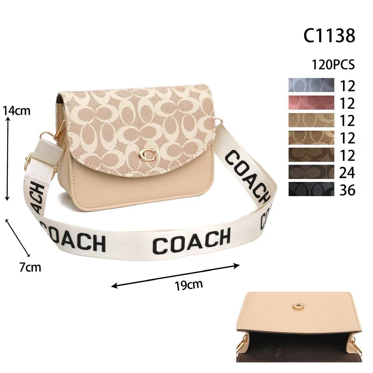 Cross Body Coach color se envía surtido al azahar