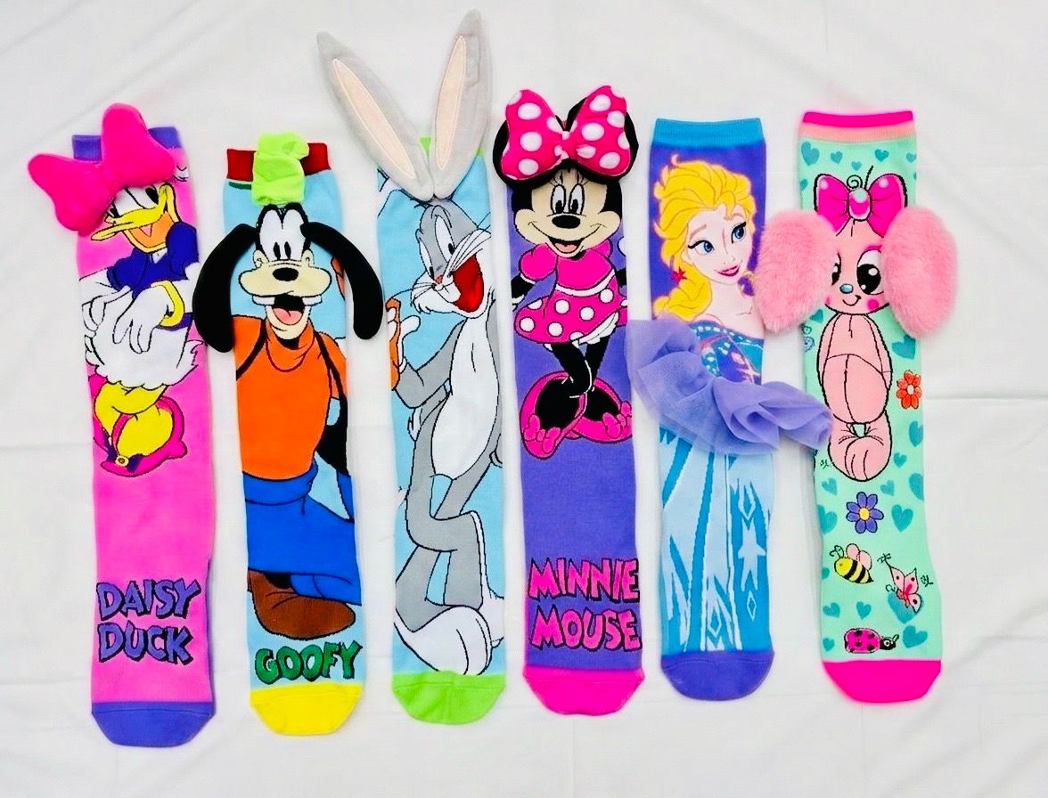 Serie 6 pares calcetas Locas Disney