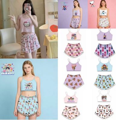 Coordinado Pijama Short de Personajes se envía surtido al azahar