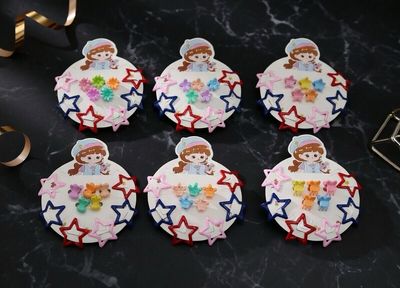 Docena Mini Pincitas con pasador de estrellitas