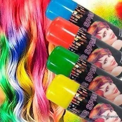 Spray de colores para el cabello