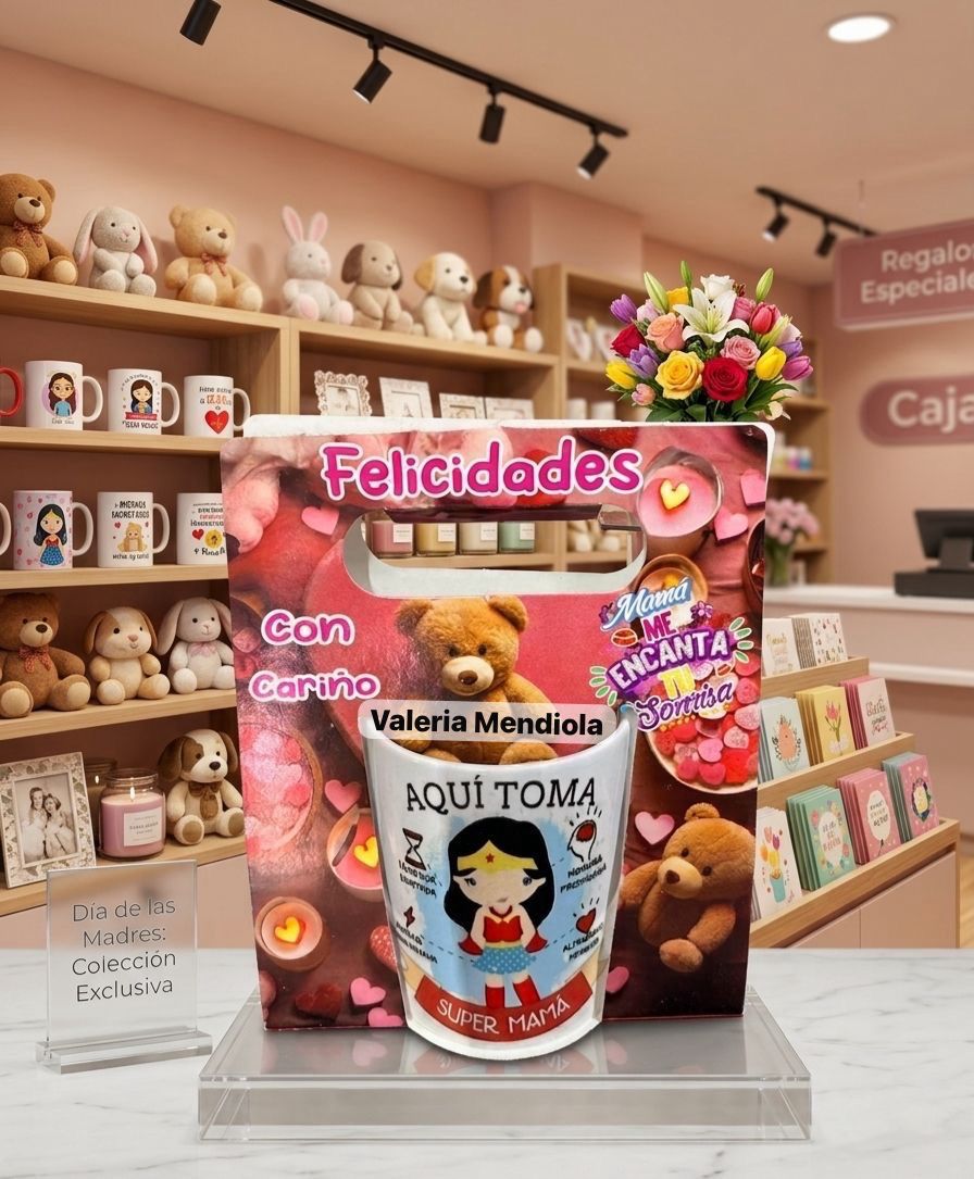 Taza con porta taza día de las Madres