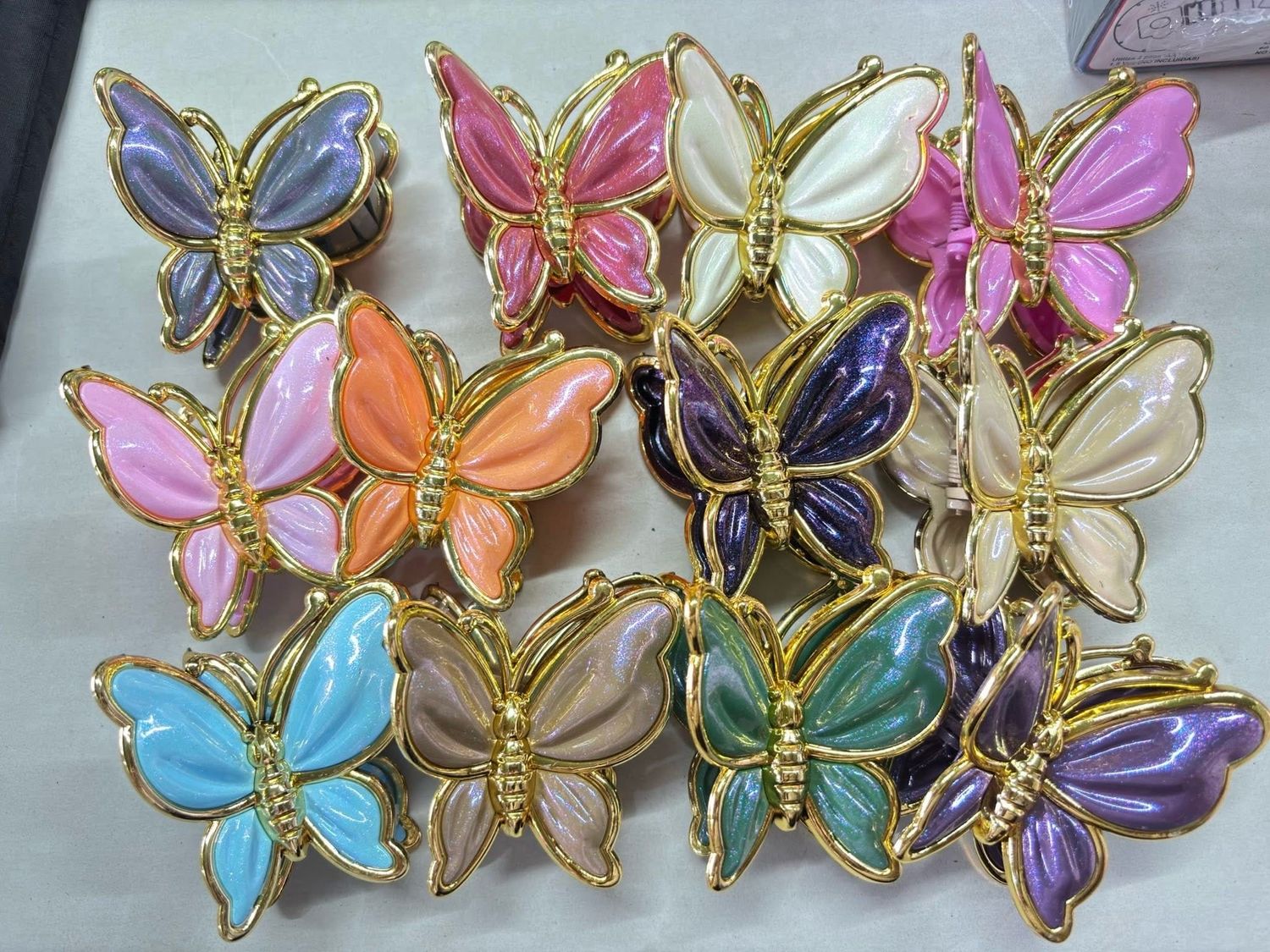 Docena Pinza Mariposa Detalle Dorado