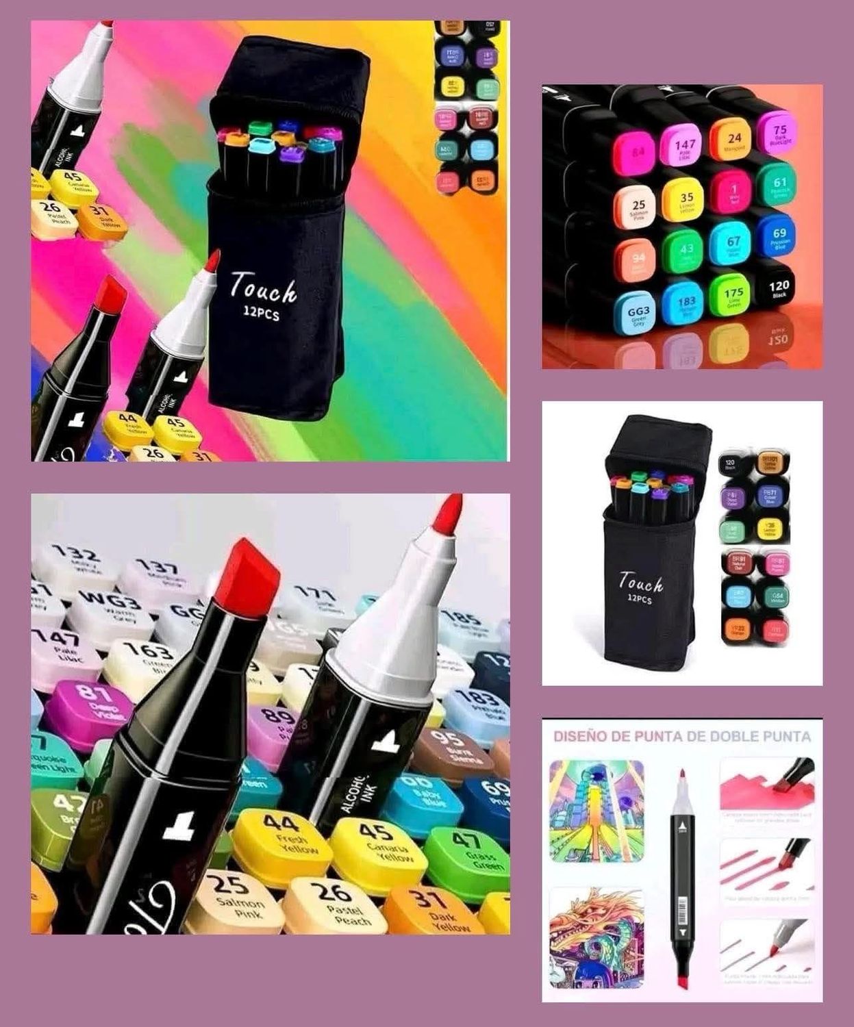 Set Plumón Touch 12 plumones