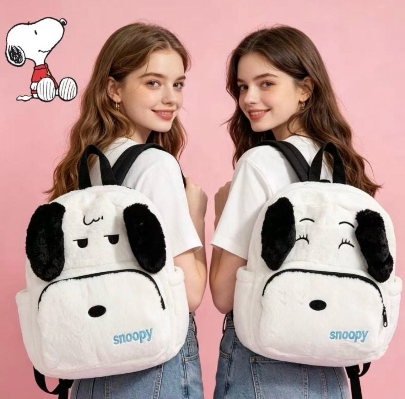 Mochila Snoopy Blanca