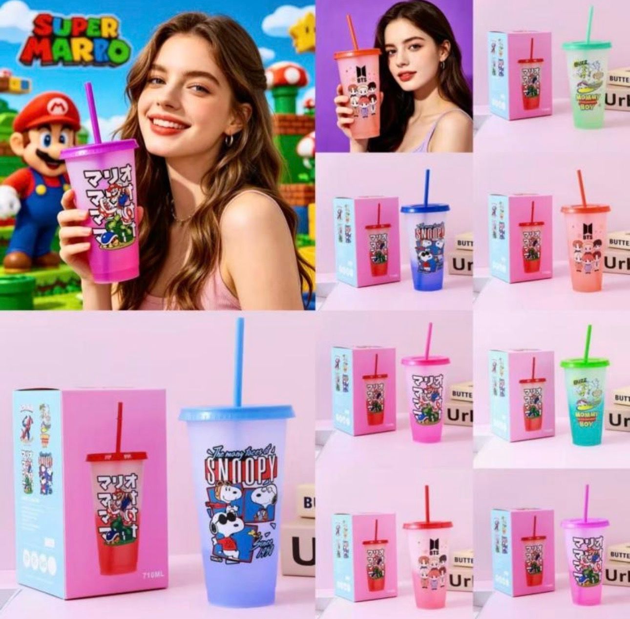 Vaso Mágico Snoopy, Mario y Mas se envía el modelo Surtido