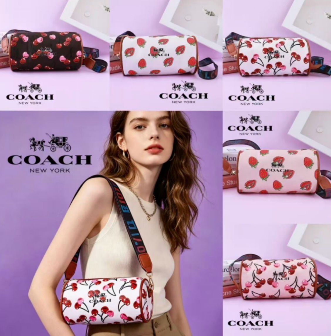 Bolsa Crossbody Coach chica se envía color surtido al azahar