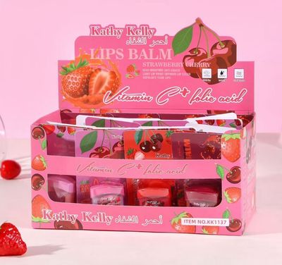 Caja Muestra 24 Lip Balm cerezas 🍒 y Fresitas 🍓