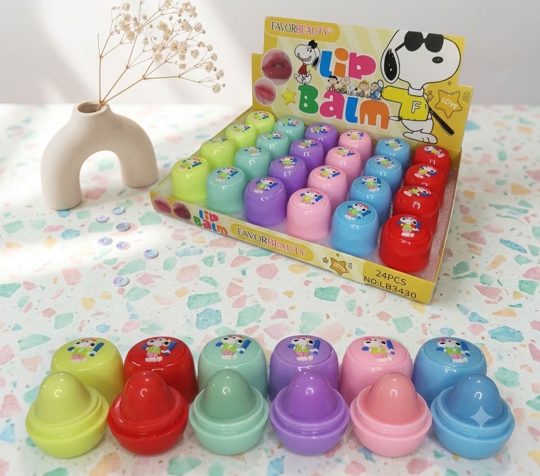 Lip Balm Snoopy Mayoreo caja 24pz