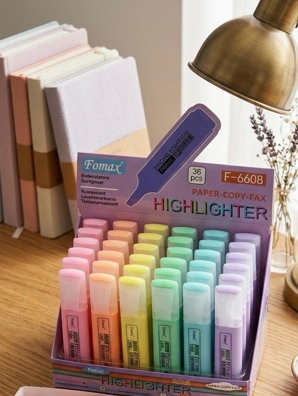 Marca Textos colores pastel Mayoreo caja 36pz