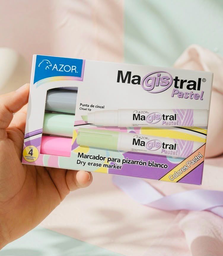 Paq plumón Para Pizarron en tonos pastel
