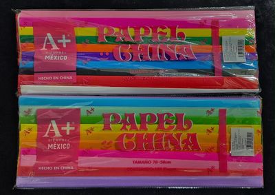 Paquete de 100 hojas papel china colores