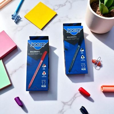 Docena Lapicero JOCAR azul o rojo se envía al azahar