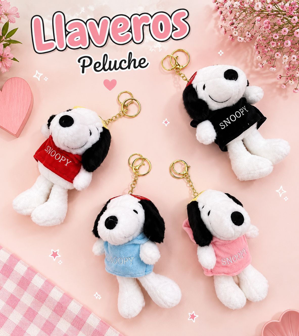 Llavero Snoopy o Stitch se envía surtido al azahar