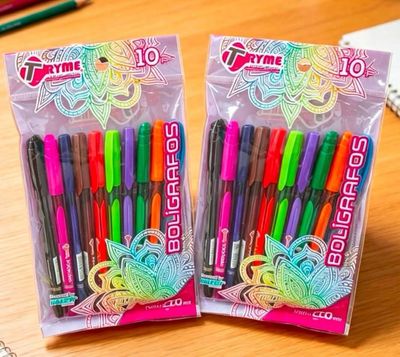 Set 10 pluma de colores Tryme