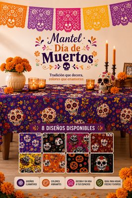 Mantel para Mesa Día de muertos