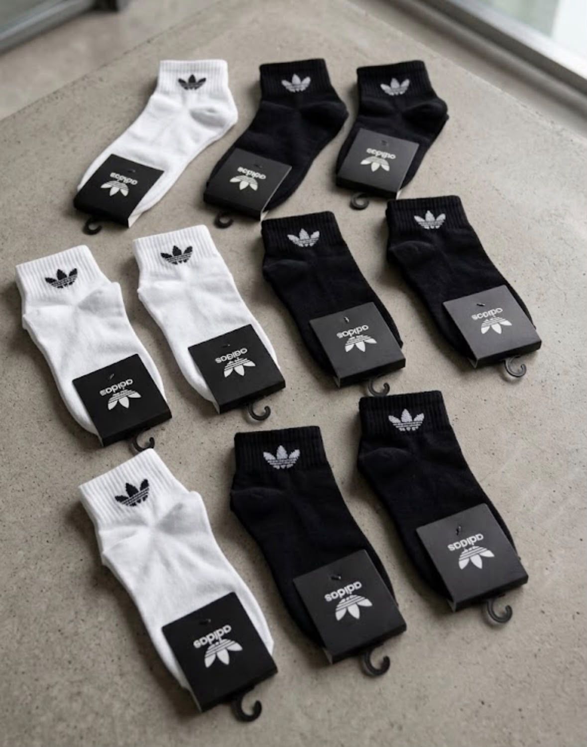Docena calcetín Adidas negro y blanco