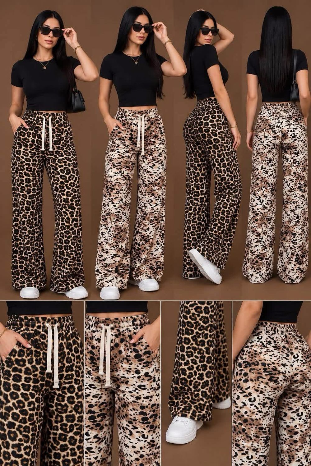 Pantalón Animal Print Aborregado