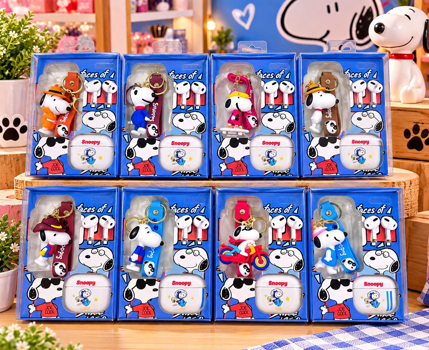 Audífonos Inalámbricos con llavero Snoopy