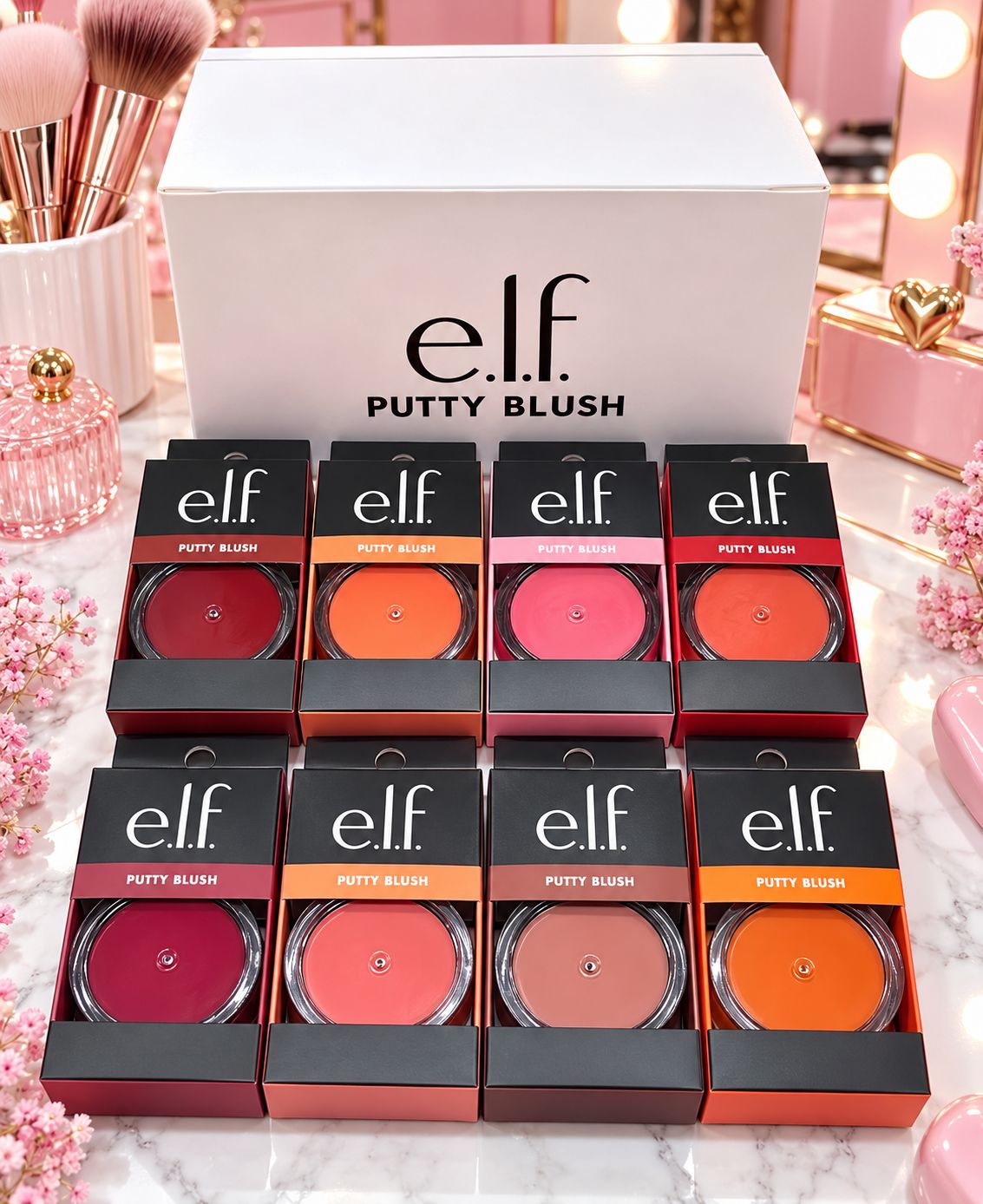 *Rubor En Crema e.l.f.* Putty Blush serie de 6pz