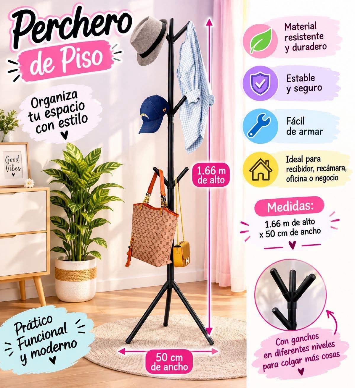 Perchero organizador 1 pieza
