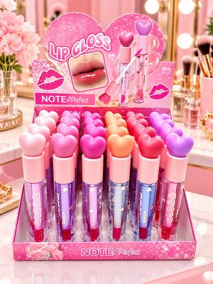 Caja 24 LipGloss Mágico Corazón