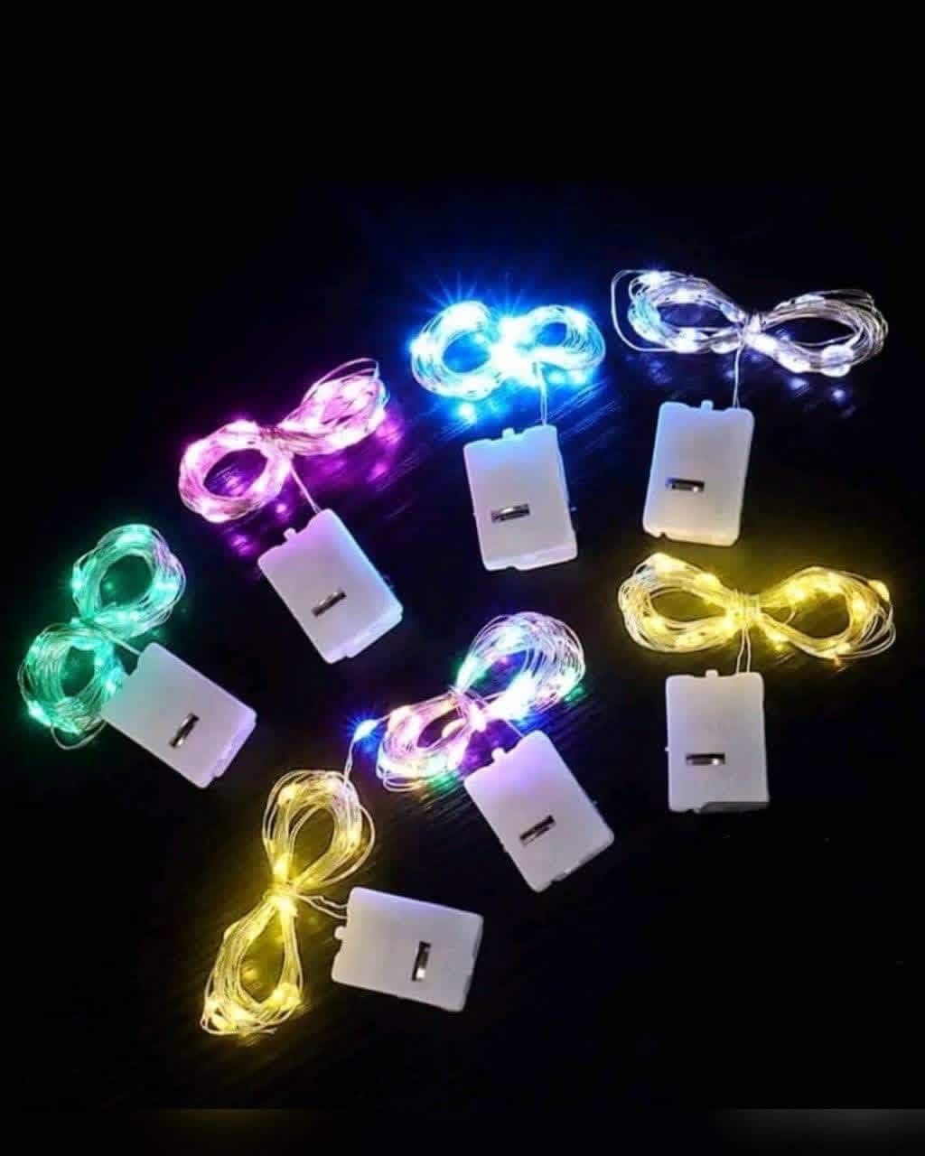 10pz Serie led luz de hadas Alambre 3 metros Multicolor