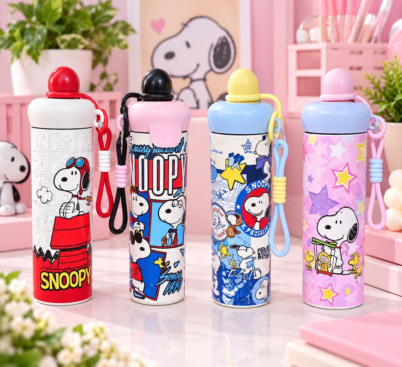 Termo Snoopy Girly se envía el color surtido al hazar