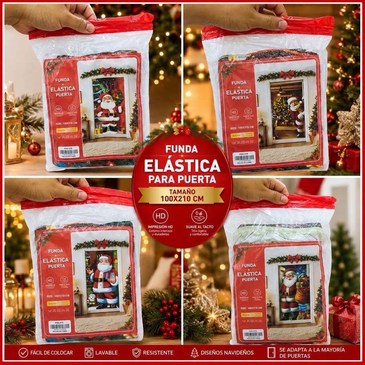 Funda Elástica Navideña para Puerta