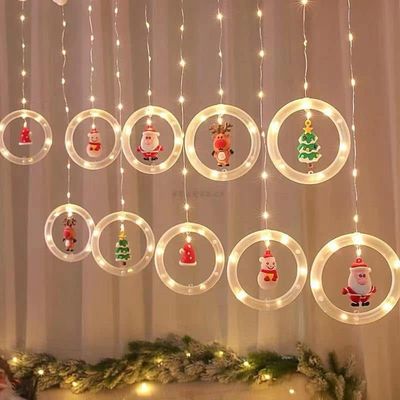 Guirnalda Led Figuras Santa Luz cálida