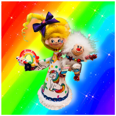 Rainbow Brite Inspired Cone Doll with Friend
SKU 00199