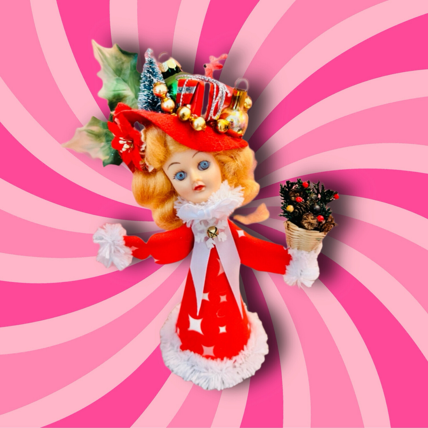 Christmas Glam Girl Art Doll
