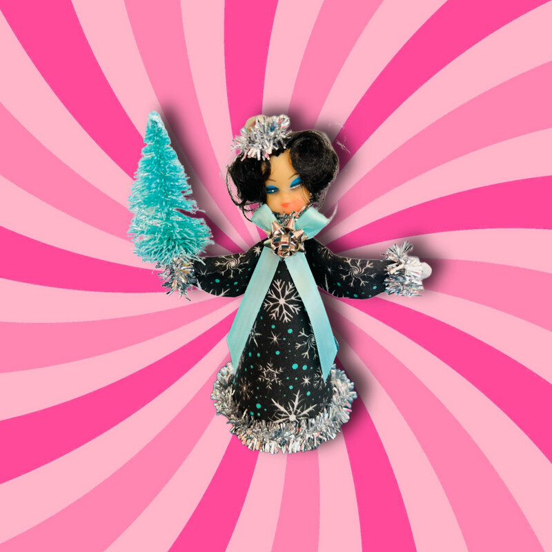 Mystical Snow Queen Art Doll Ornament