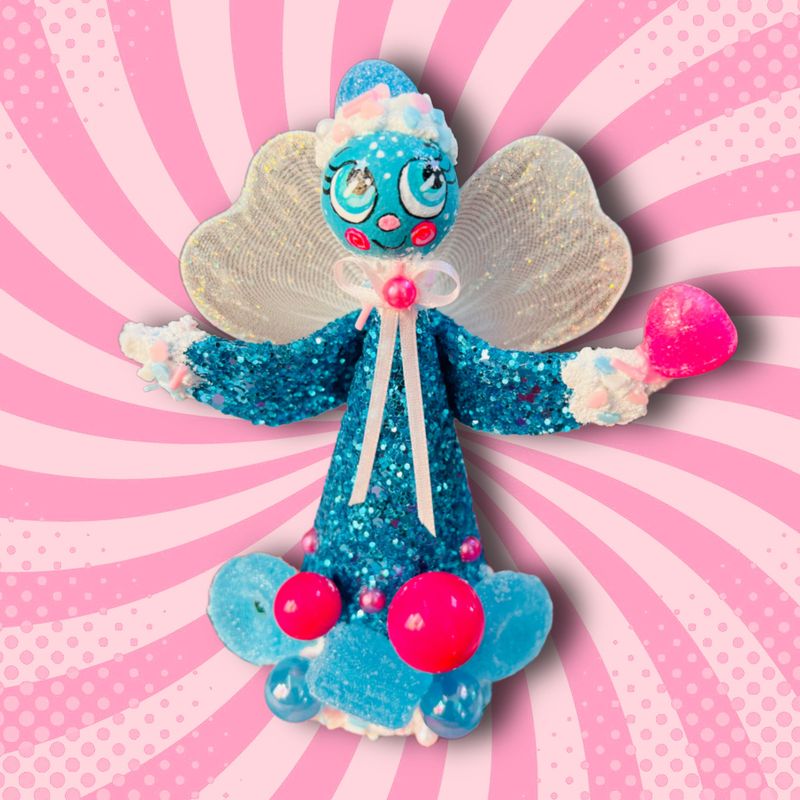 Blue Gumdrop Fairy Art Doll