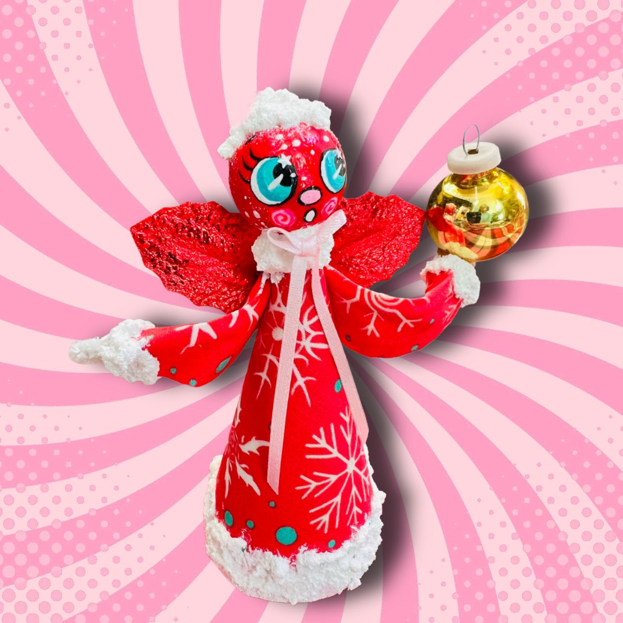 Red Snow Fairy Art Doll