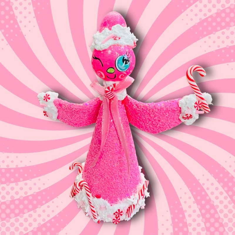 Pink Gumdrop Pixie Art Doll