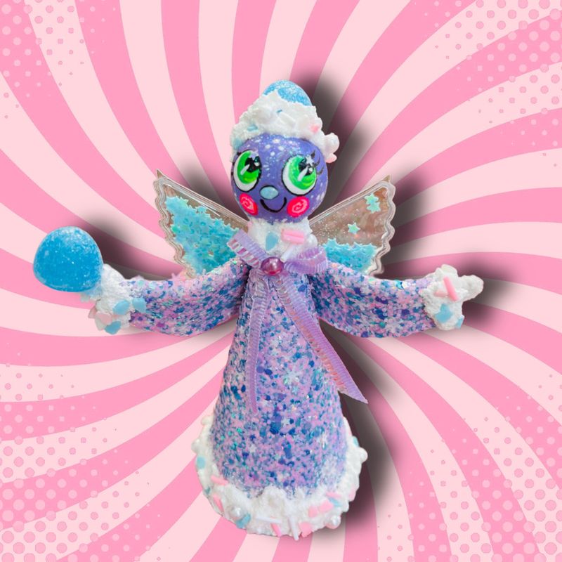 Purple Gumdrop Fairy Art Doll