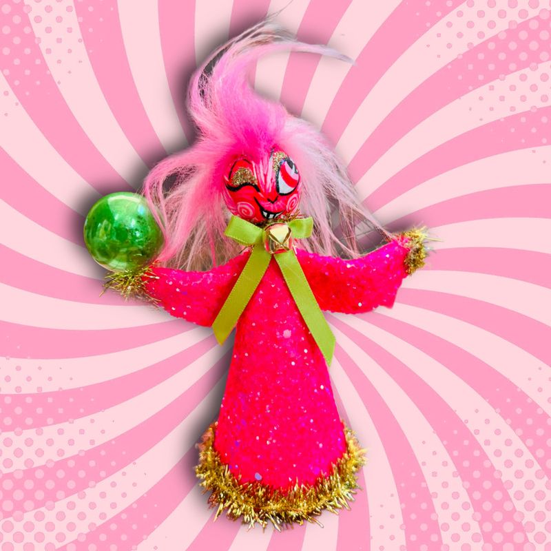 Grinchy Art Doll in Pink