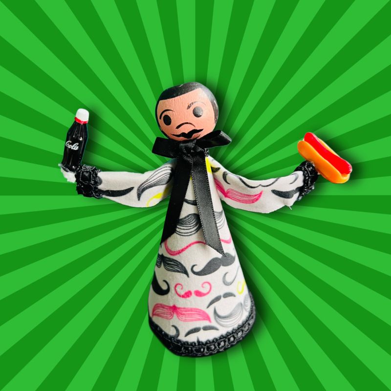 Dapper Mustache Dude Art Doll