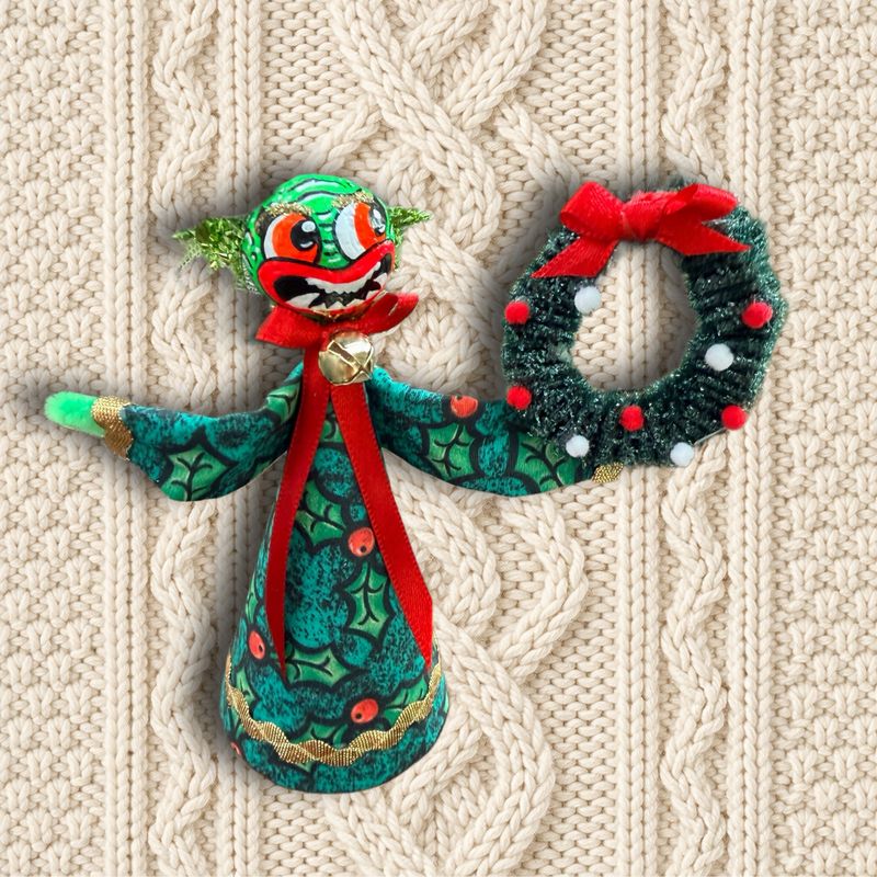 Creature Art Doll Ornament Handpainted Original design by Ami’s Rock N Pop Shop