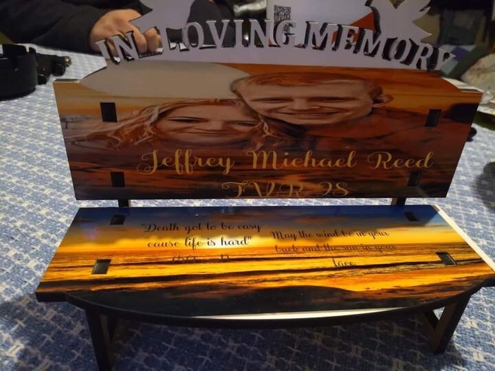 Memorial photo bench 