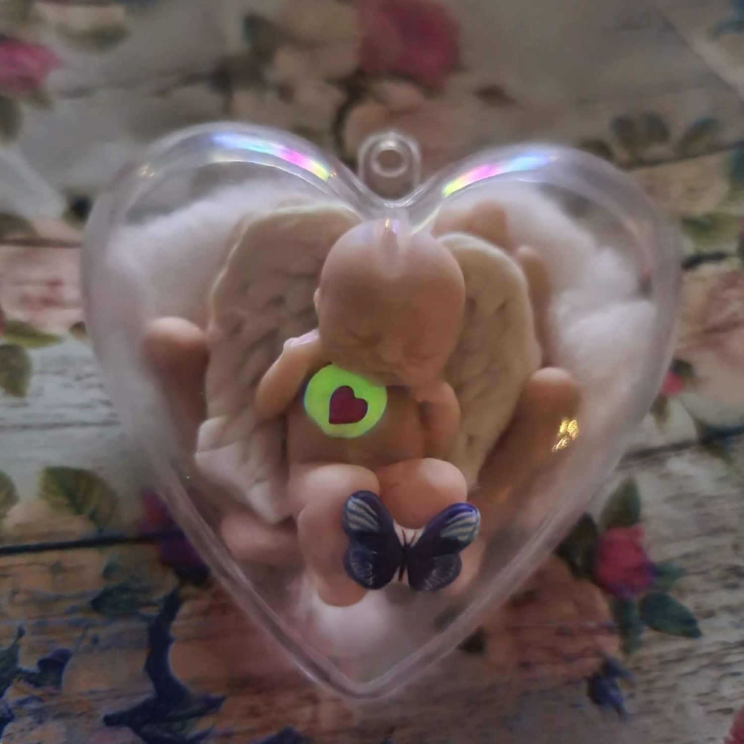 Angel Baby Glow Heart hangable