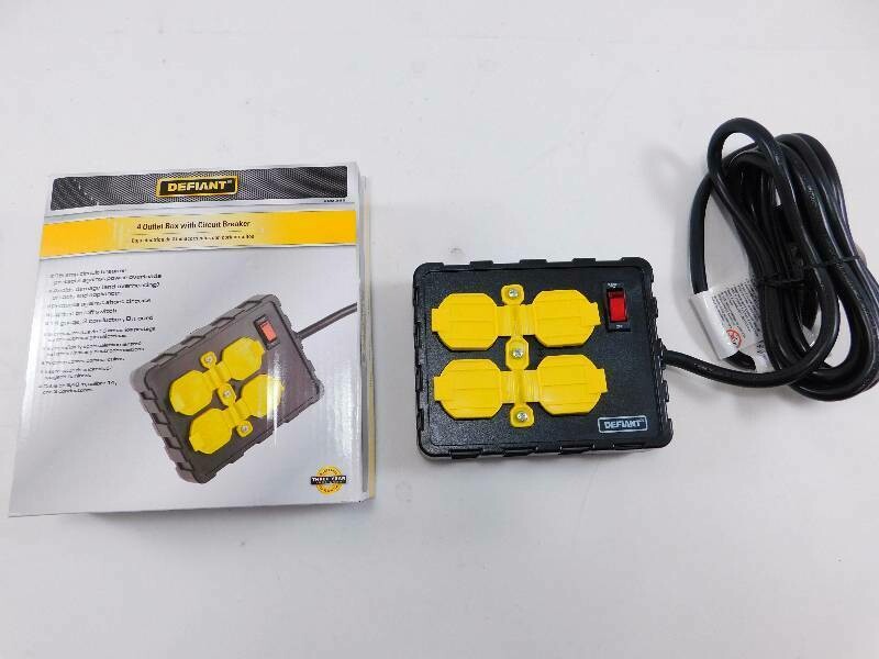 Outlet box w/circuit breaker and covers
