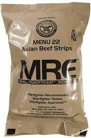MRE, (Military Ready to Eat)
complete meal for on-the-go